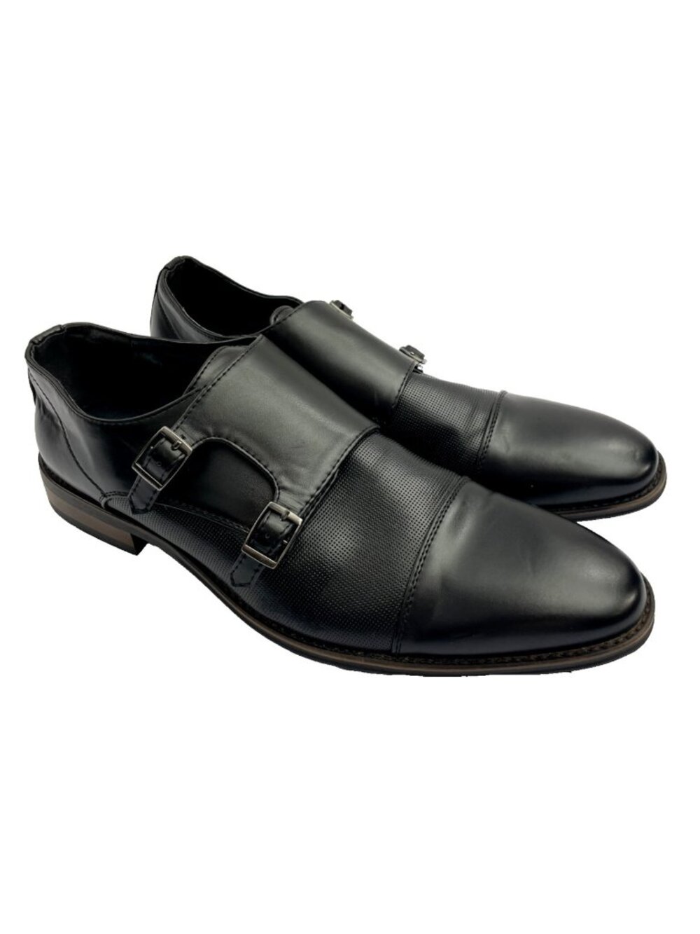 Miralto Double Monk Strap Black Dress Shoes Size 13 27630 Formal
